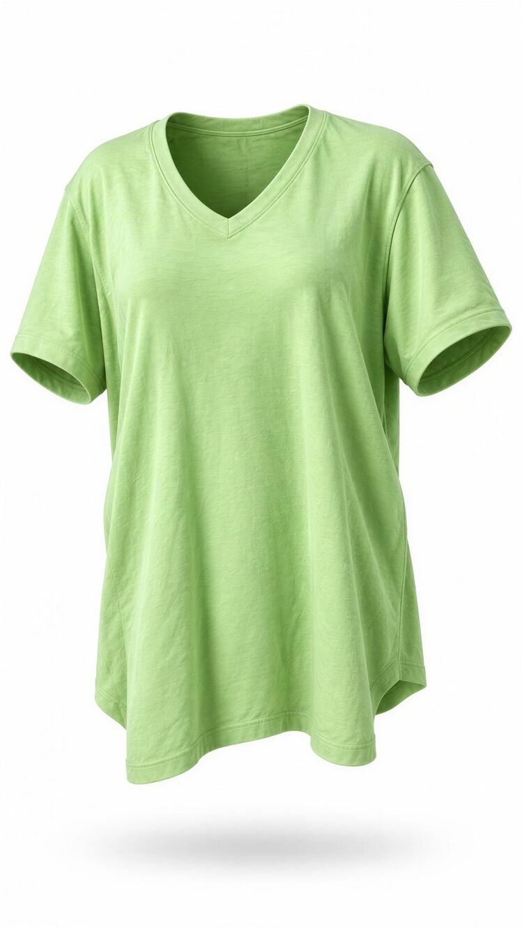 Lands' End T-Shirt Womens Plus Size 3XL Light Green Short Sleeve 100% Cotton